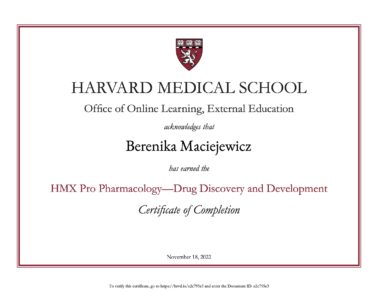 Berenika Maciejewicz Harvard Pro Drug Discovery