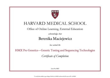 Berenika Maciejewicz Harvard Pro Genetic Testing and Sequencing Technologies