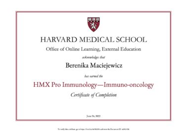 Berenika Maciejewicz Harvard Pro Immuno Oncology