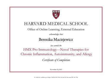 Berenika Maciejewicz Harvard University Pro Immunology Novel Therapies