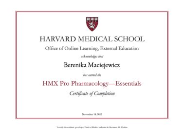 Berenika Maciejewicz Harvard University Pro Pharmacology