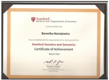 Berenika Maciejewicz Stanford University Genetics and Genomics